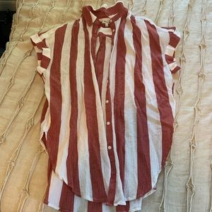 Madewell button down striped shirt